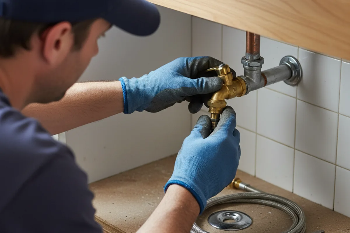 Shutoff valve and fitting work during Emergency Plumbing in Cleveland